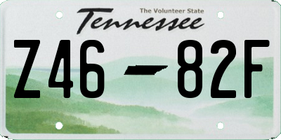 TN license plate Z4682F