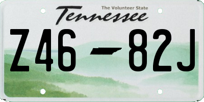 TN license plate Z4682J