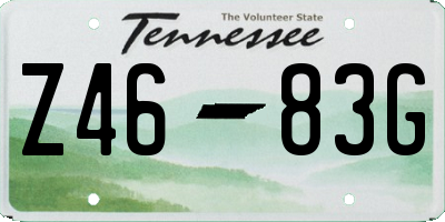 TN license plate Z4683G