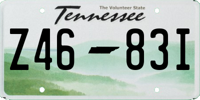 TN license plate Z4683I