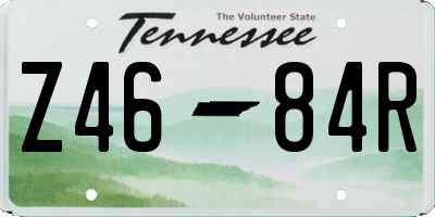 TN license plate Z4684R