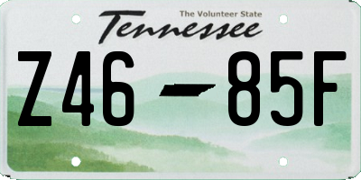 TN license plate Z4685F