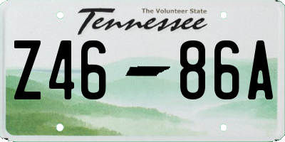 TN license plate Z4686A
