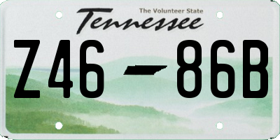 TN license plate Z4686B