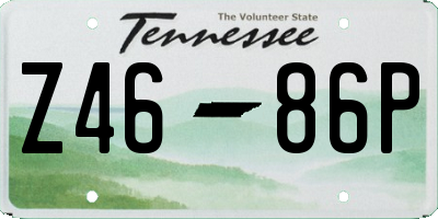TN license plate Z4686P