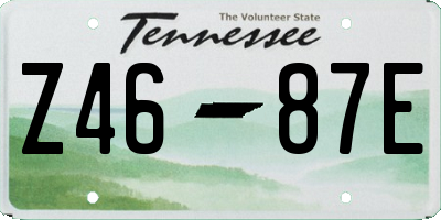 TN license plate Z4687E