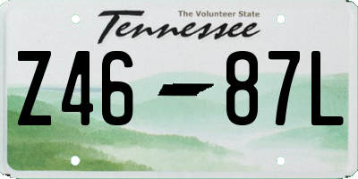 TN license plate Z4687L