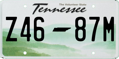 TN license plate Z4687M