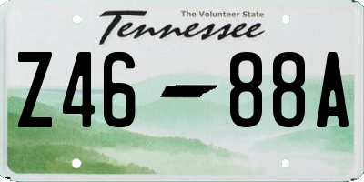 TN license plate Z4688A