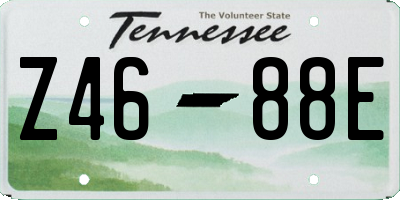 TN license plate Z4688E