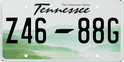 TN license plate Z4688G