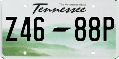 TN license plate Z4688P