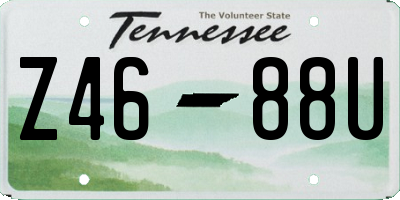 TN license plate Z4688U