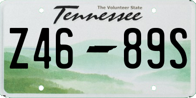 TN license plate Z4689S