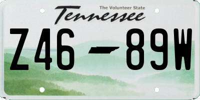 TN license plate Z4689W