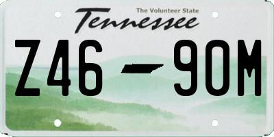 TN license plate Z4690M
