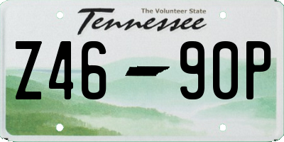 TN license plate Z4690P