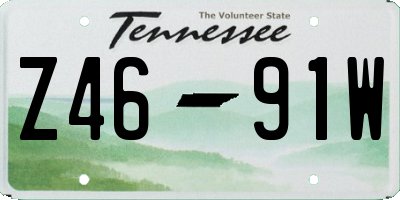 TN license plate Z4691W