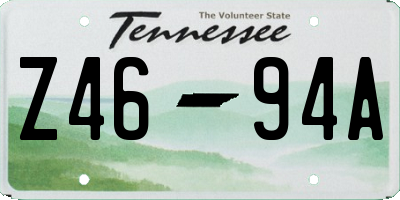TN license plate Z4694A