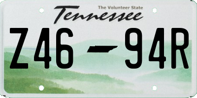 TN license plate Z4694R