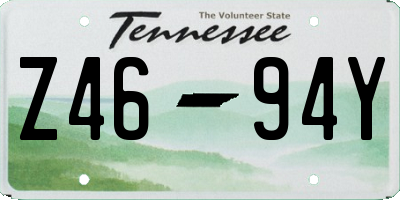 TN license plate Z4694Y