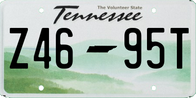 TN license plate Z4695T