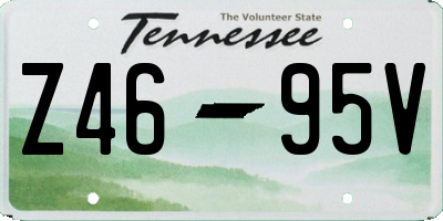 TN license plate Z4695V