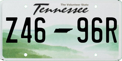 TN license plate Z4696R