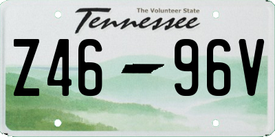TN license plate Z4696V