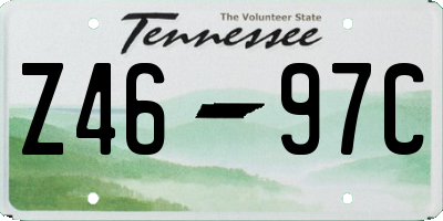 TN license plate Z4697C