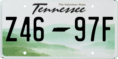 TN license plate Z4697F