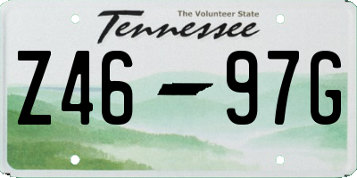 TN license plate Z4697G
