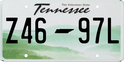 TN license plate Z4697L