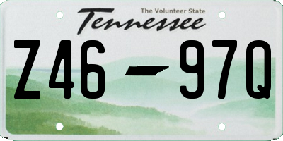 TN license plate Z4697Q