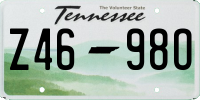 TN license plate Z4698O