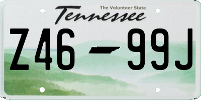 TN license plate Z4699J
