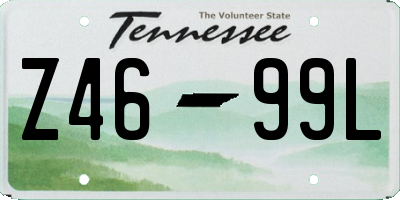 TN license plate Z4699L