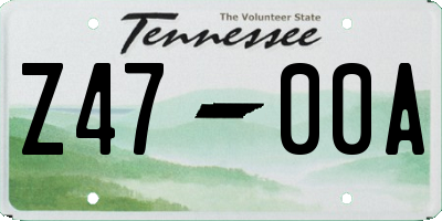 TN license plate Z4700A