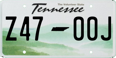 TN license plate Z4700J
