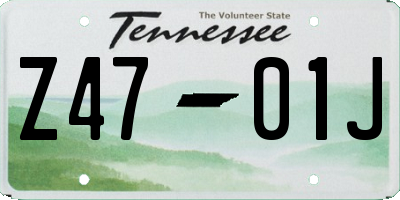 TN license plate Z4701J
