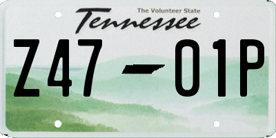 TN license plate Z4701P