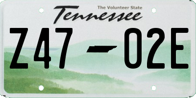 TN license plate Z4702E