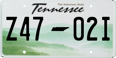 TN license plate Z4702I
