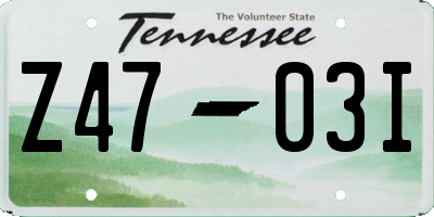 TN license plate Z4703I