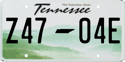 TN license plate Z4704E