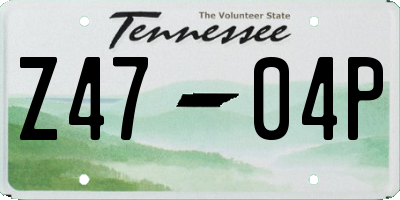 TN license plate Z4704P