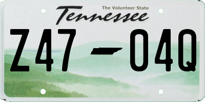 TN license plate Z4704Q