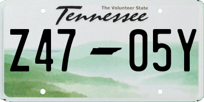 TN license plate Z4705Y