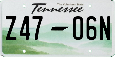 TN license plate Z4706N