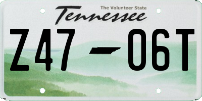 TN license plate Z4706T